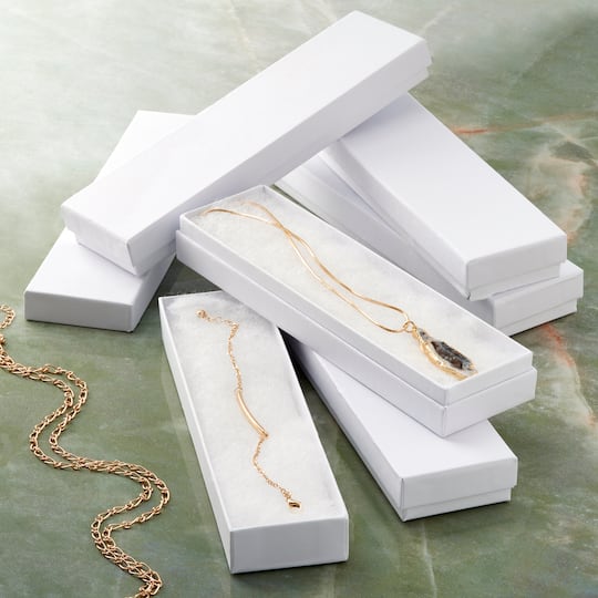 12 Packs: 6 ct. (72 total) White Necklace Boxes by Bead Landing™